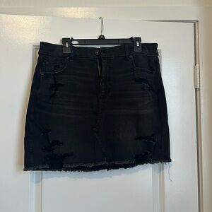 American Eagle Black Jean Skirt Size 16